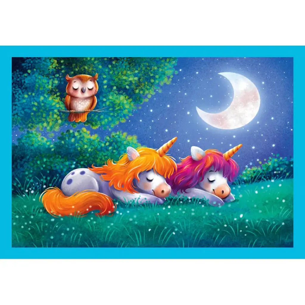 Jeden deň s jednorožcami 4 v 1 puzzle - Clementoni kép 2