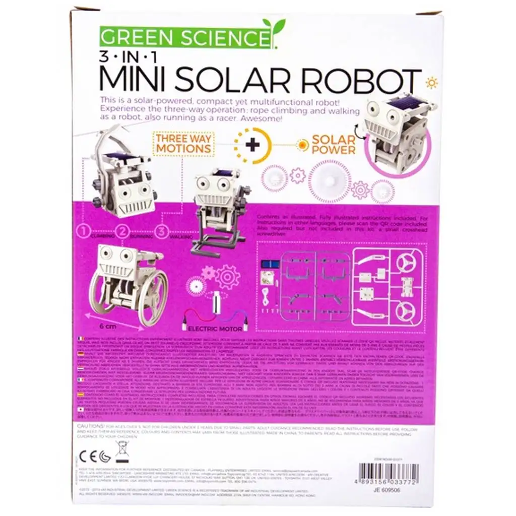 3 v 1 solárny robot – Pohyb so solárnou energiou, hračka s vedou kép 2
