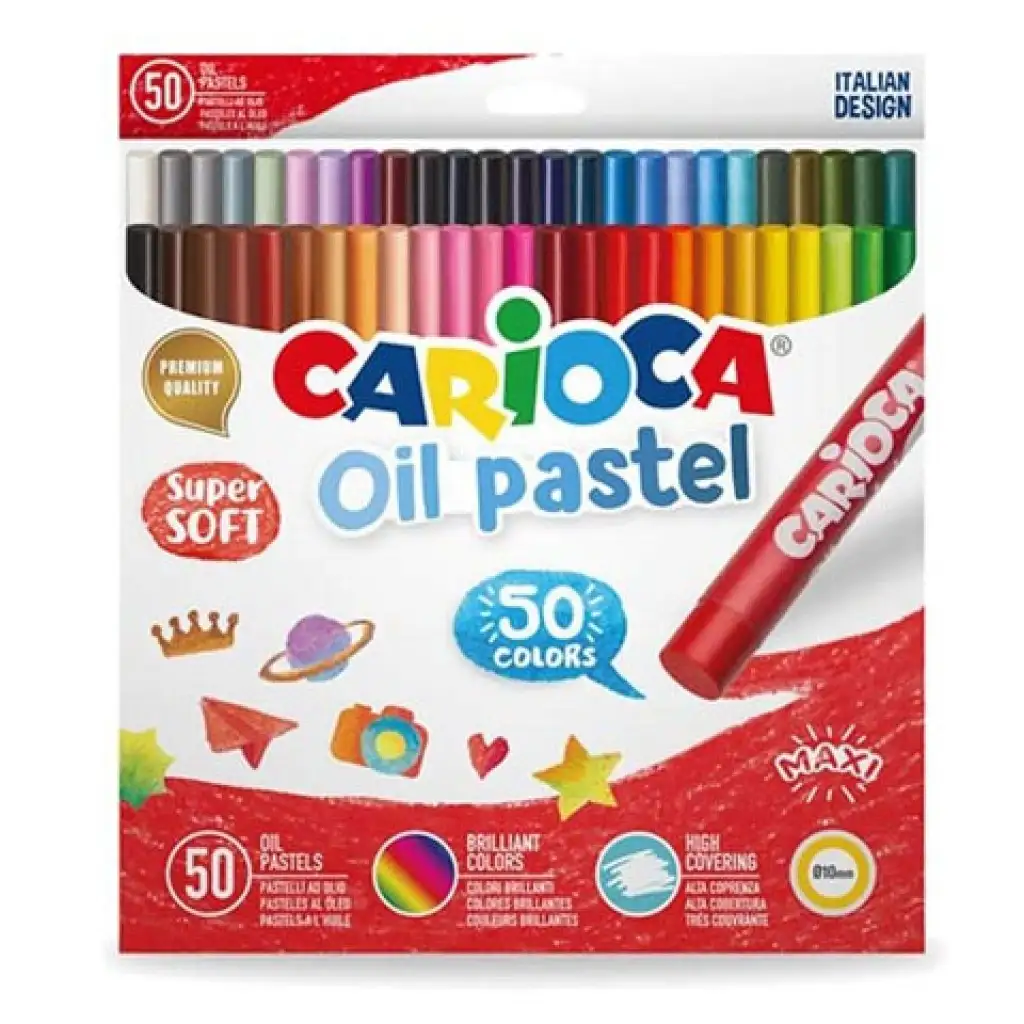 50 dielny set olejových pasteliek - Carioca