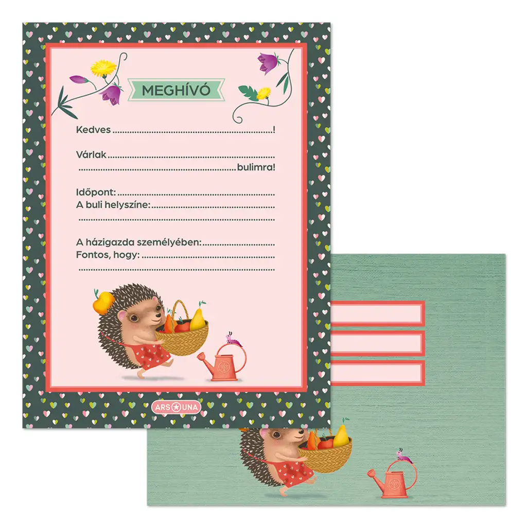 Ars Una: Apple Pie školský set s pozvánkami, 10 kusov, s obálkami