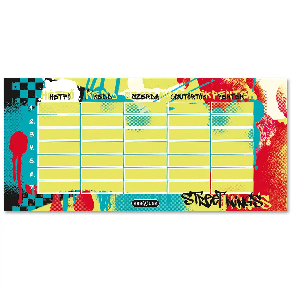Ars Una: Street Kings obojstranný rozvrh hodín