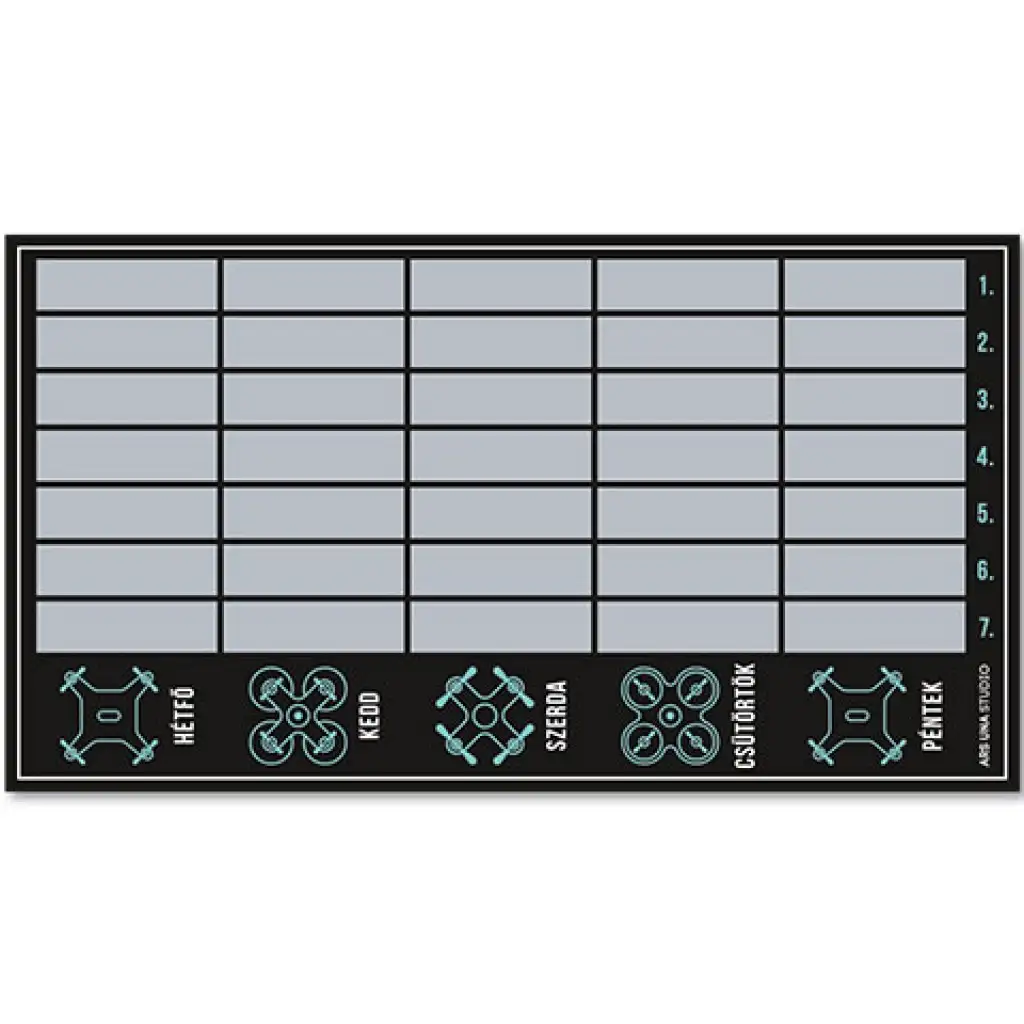 Ars Una: Drone Racer obojstranný rozvrh hodín