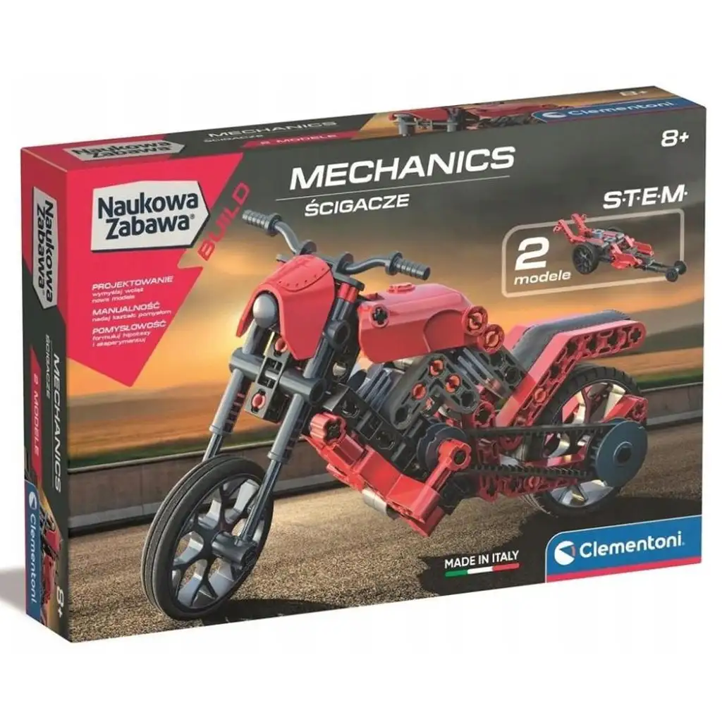 Science & Play: Roadster motor és Dragster versenyautó szett - Clementoni kép 1