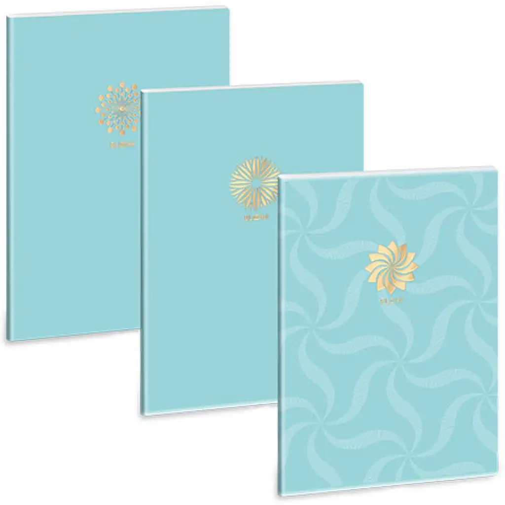 Ars Una: Soft Touch Turquoise Spring zošit s bodkami a extra sponami A/4