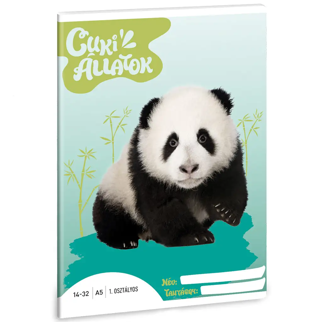 Ars Una: Cuki állatok - Panda 1.osztályos vonalas füzet A/5 kép 1