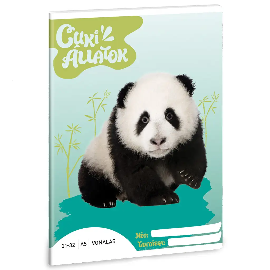 Ars Una: Cuki állatok - Panda vonalas füzet A/5 kép 1
