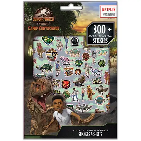 Jurassic World 300-dielny set nálepiek