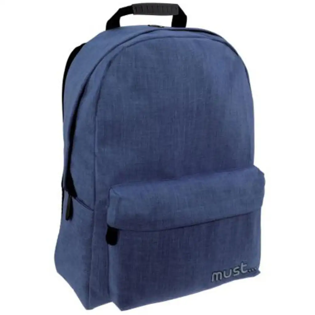 Must: Sötétkék Monochrome Jeans iskolatáska, hátizsák 32x17x42cm kép 1