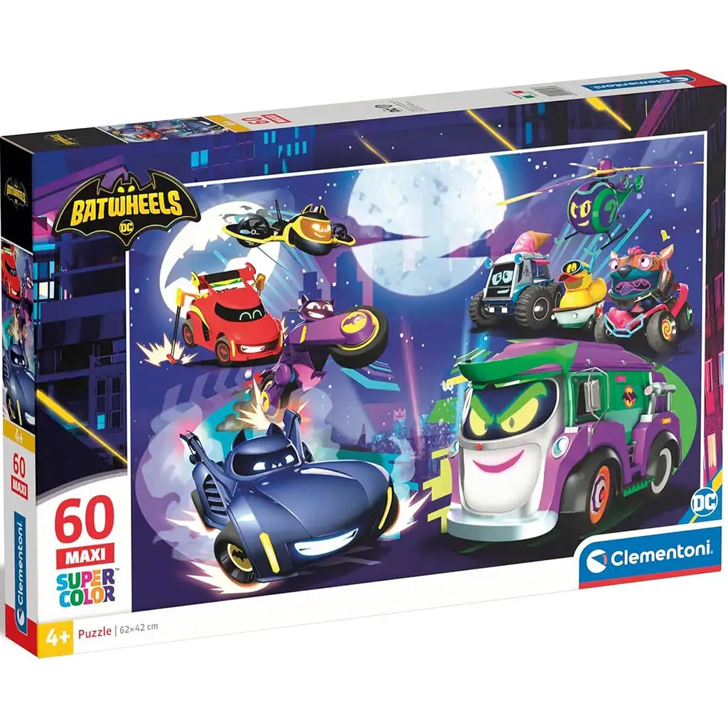 Batwheels 60 ks maxi supercolor puzzle - Clementoni