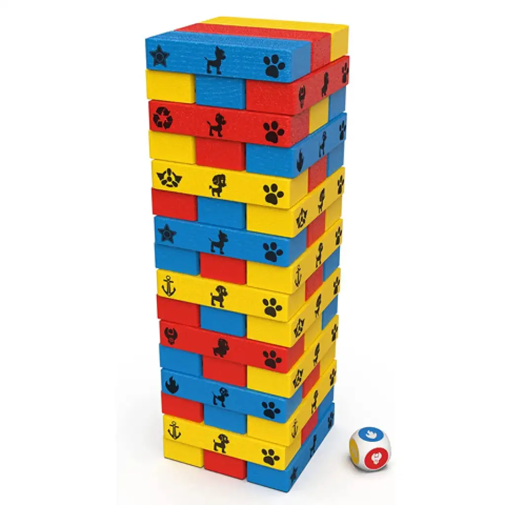 Mancs őrjárat: Színes toronyépítő jenga játék - Spin Master kép 2