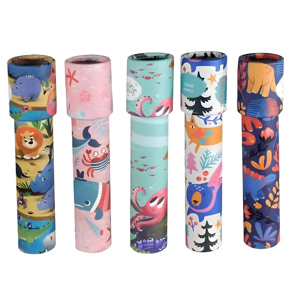 Kaleidoskop so zvieratami v rôznych variantoch