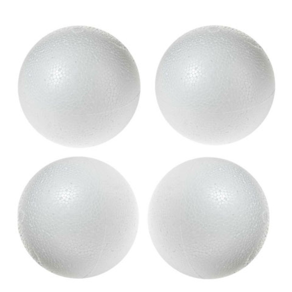 Polystirénová guľa na zdobenie 4ks 6cm