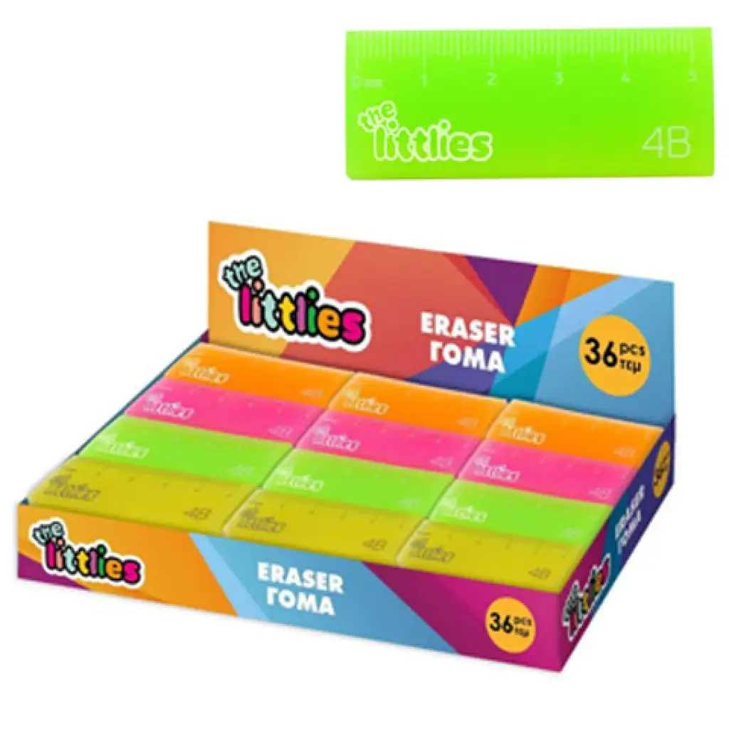 Vonalzómintás radír többféle változatban 1db kép 1