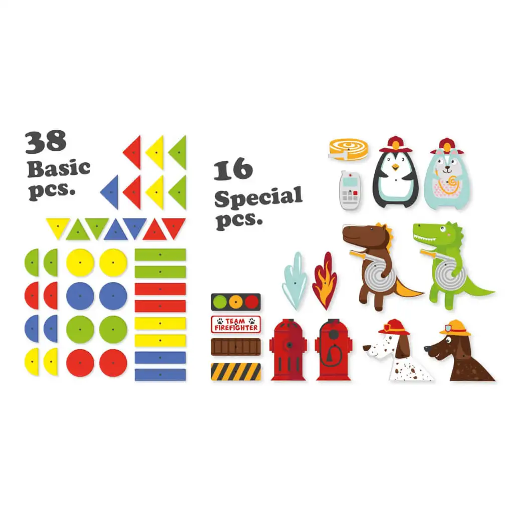 LENA: Sada na hranie s kladivkom a korkovou tabuľou - Hasičská stanica kép 4