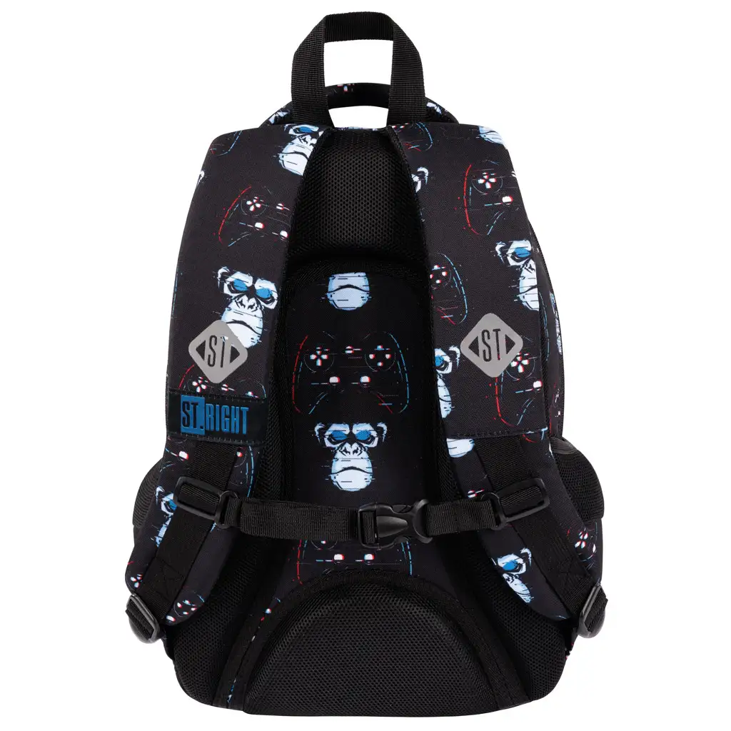 St.Right Blue Gamer ergonomikus iskolatáska, hátizsák BP26 39x27x17cm kép 2