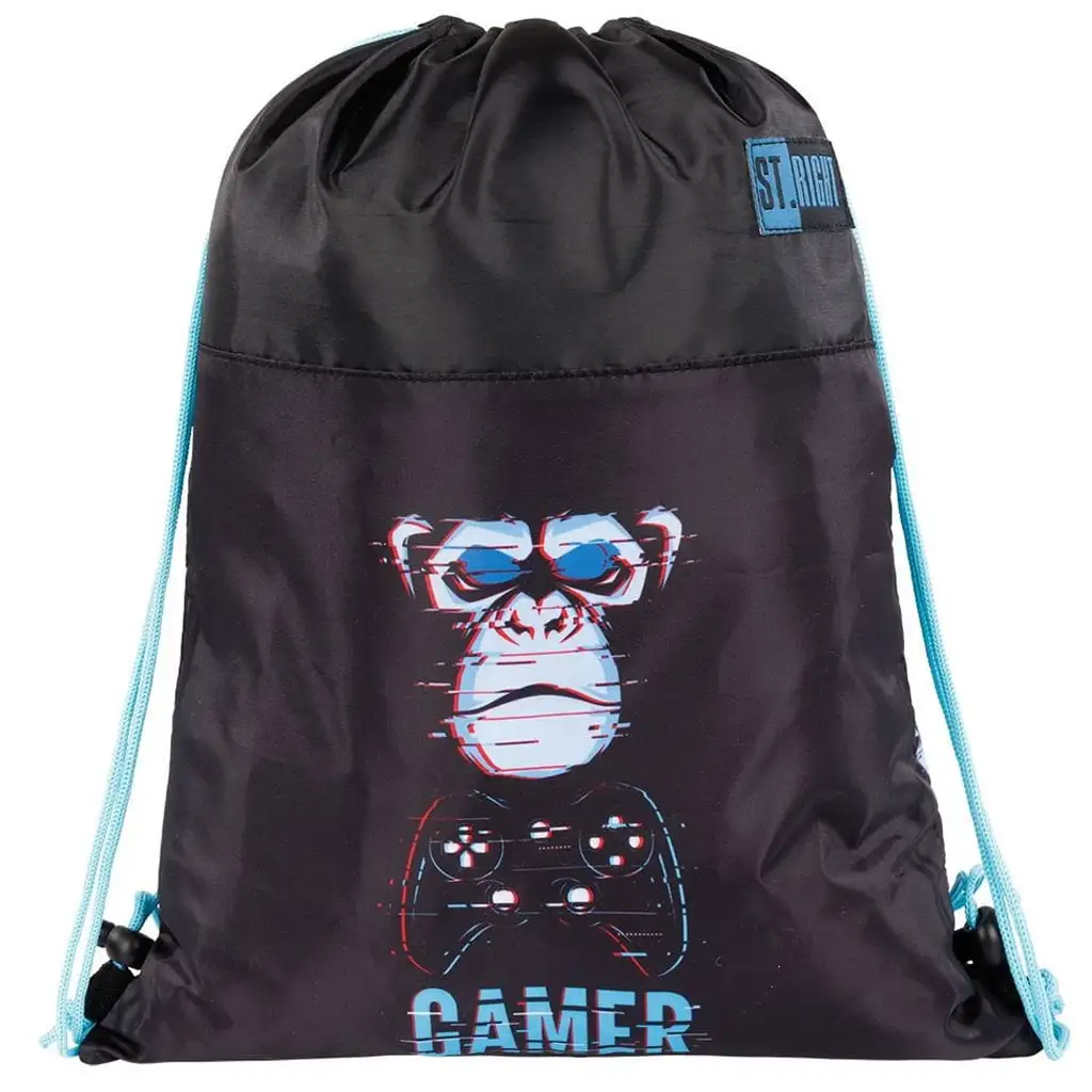 St.Right Blue Gamer tornazsák, sportzsák 43x32cm kép 1