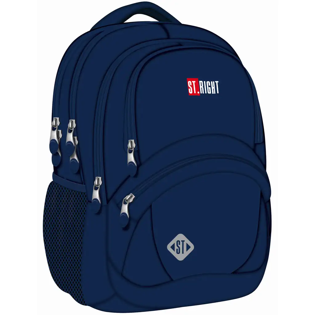 St.Right Navy Blue ergonomikus iskolatáska, hátizsák BP05 42x30x19cm kép 1