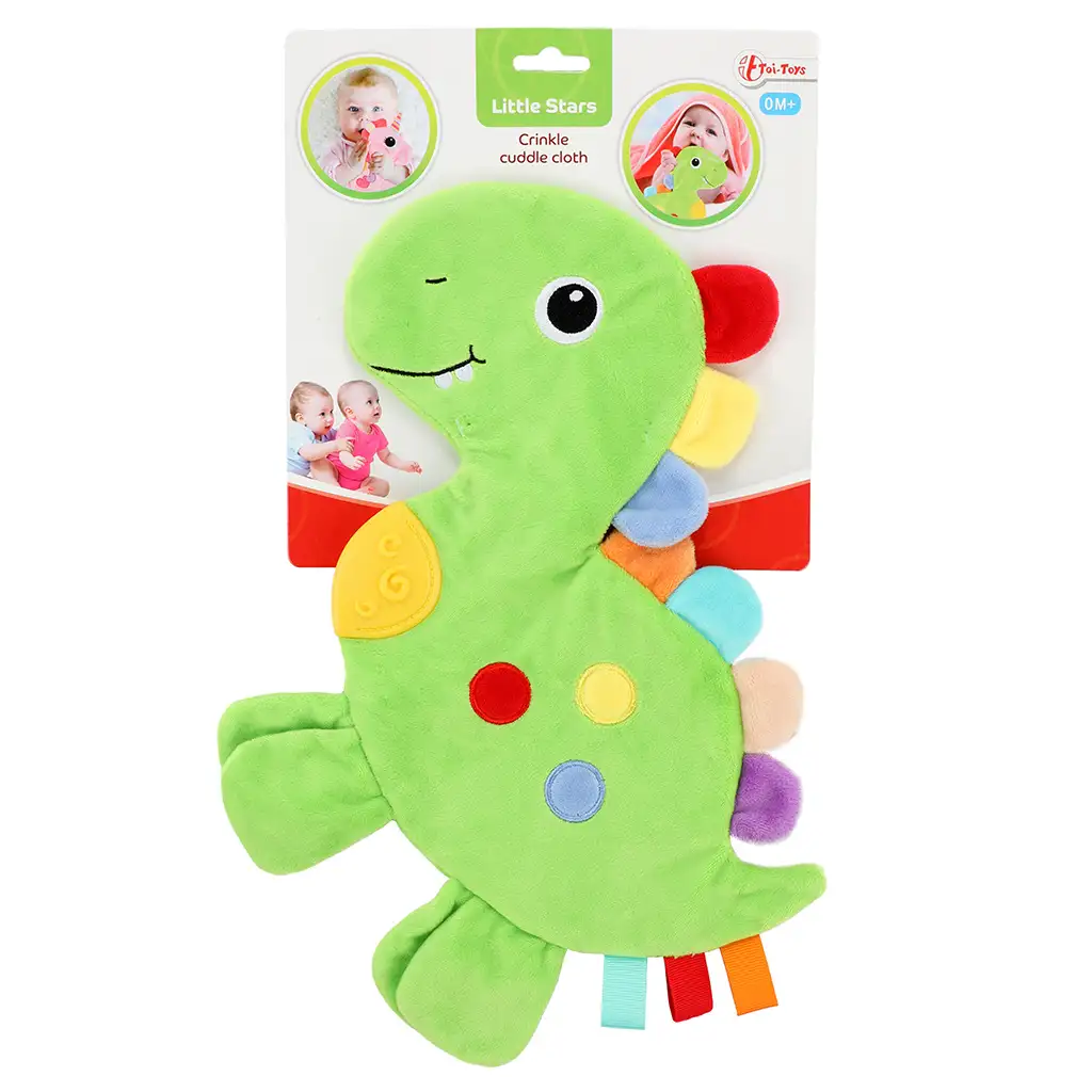 Little Stars: Hryzátko s dinosaurami, hrkálková šatka kép 2