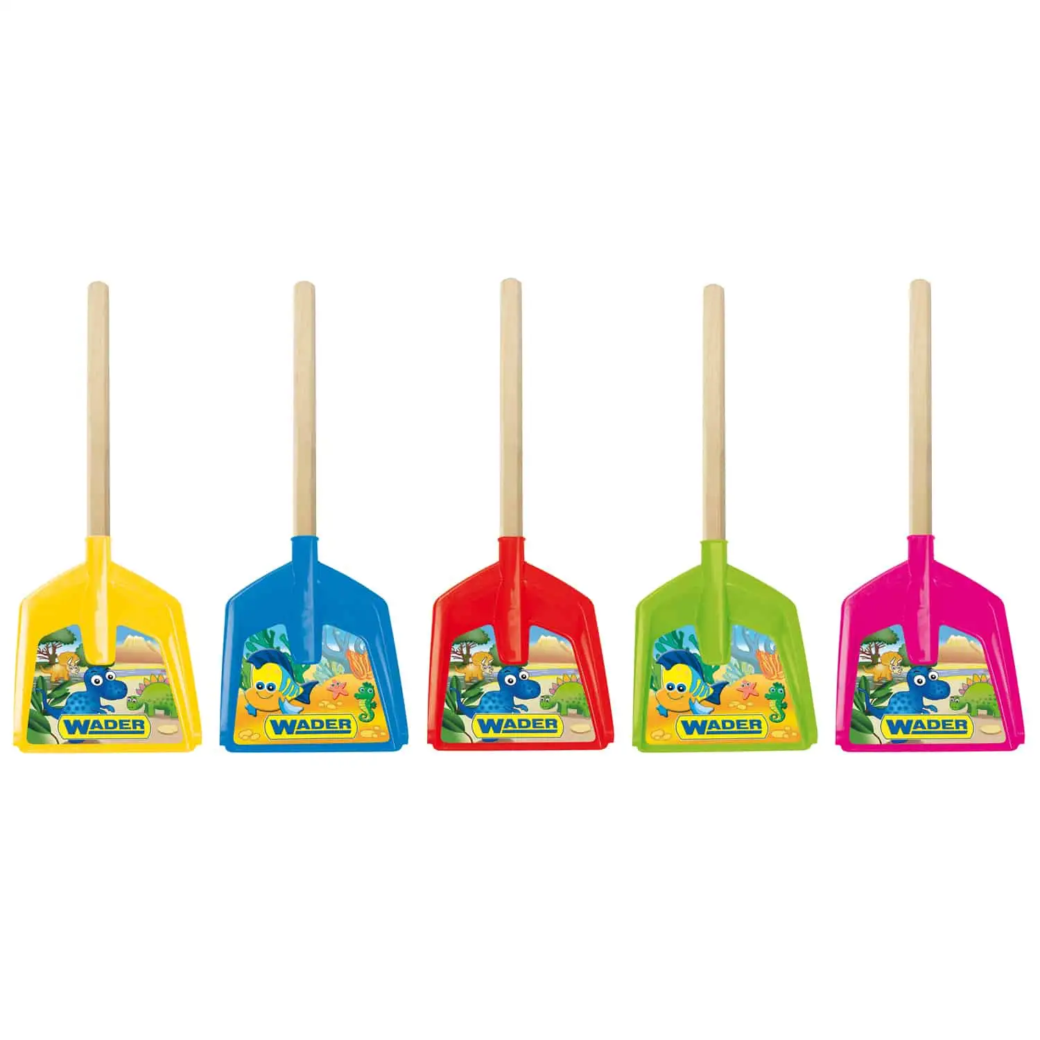 Farebná lopata s drevenou rukoväťou 39cm v rôznych variantoch - Wader