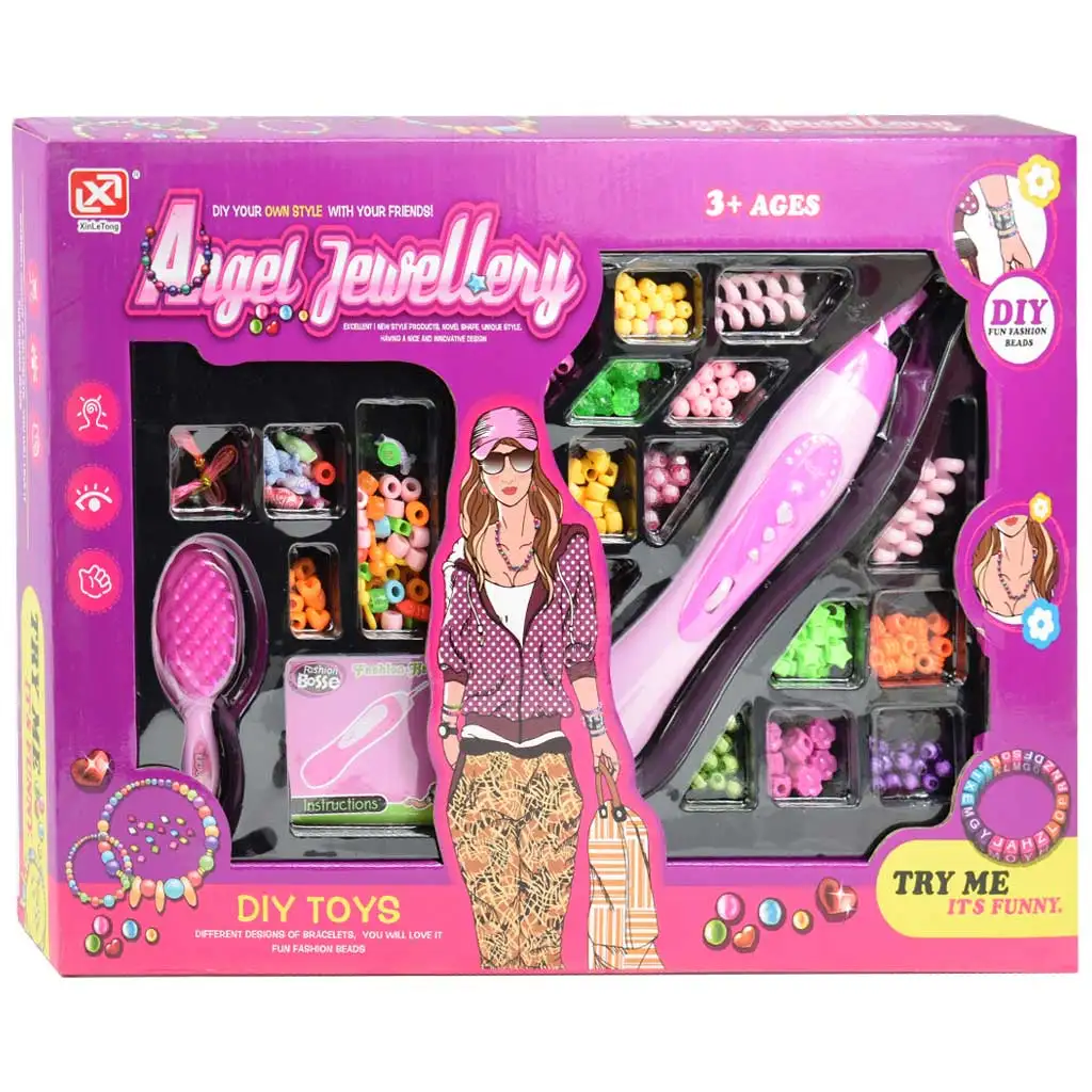 Angel Jewellery: Ékszerkészítő gyöngyszett 500+ gyönggyel, fésűvel és gyöngyfűző géppel kép 1
