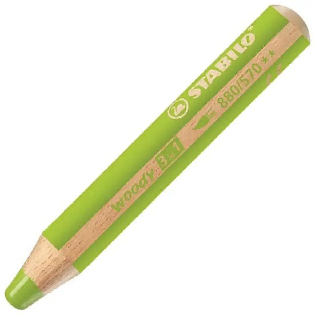 Stabilo: Woody extra-thick világoszöld 3az1-ben színesceruza kép 1