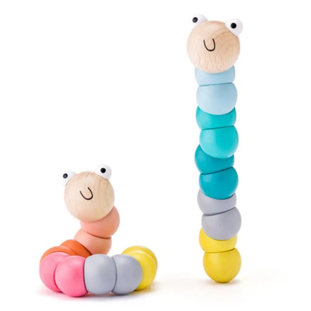 Farebný červík, baby hračka - Woodyland