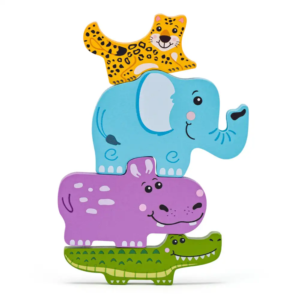 Drevené puzzle s motívom zvierat - Woodyland kép 4