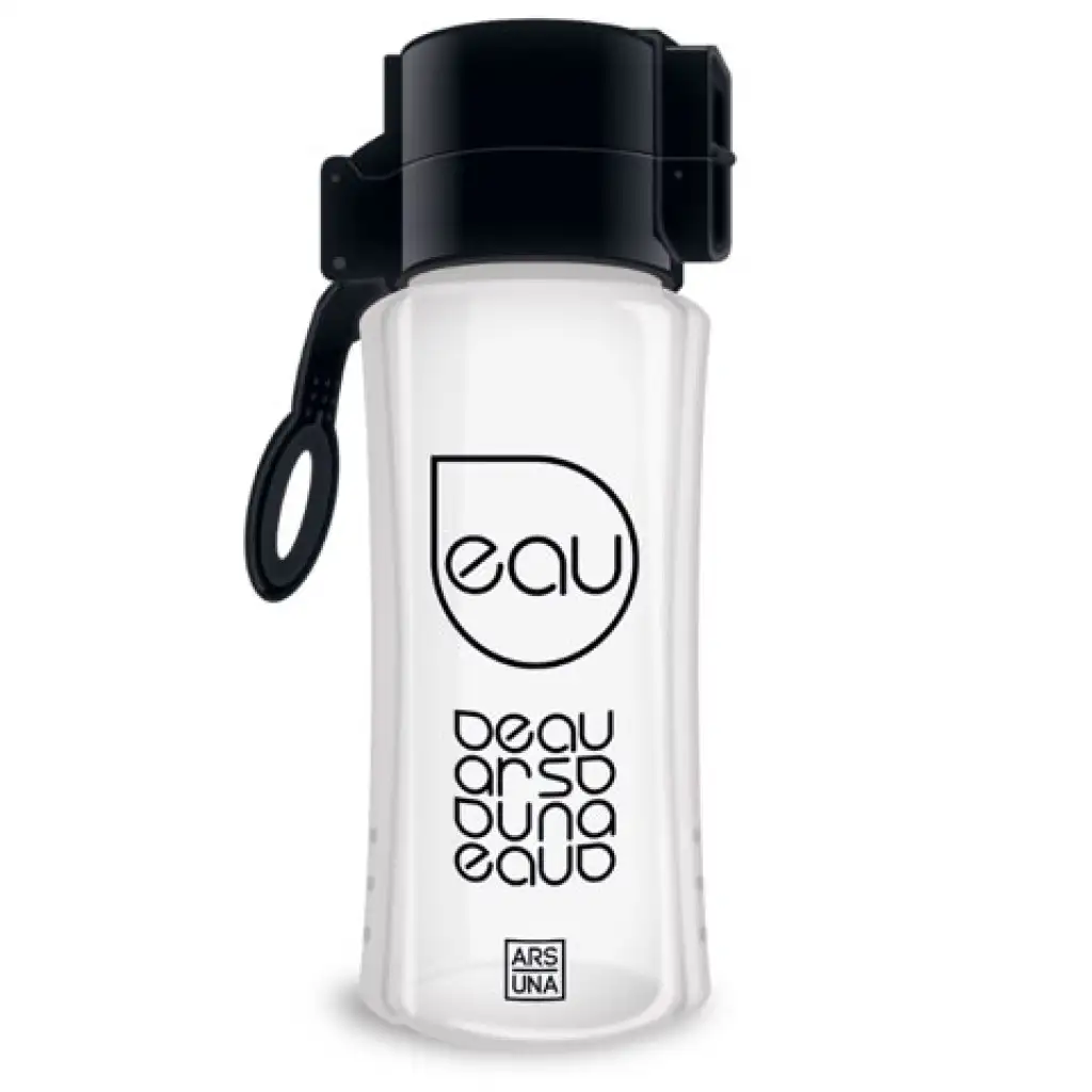 Fekete átlátszó kulacs 450ml kép 1