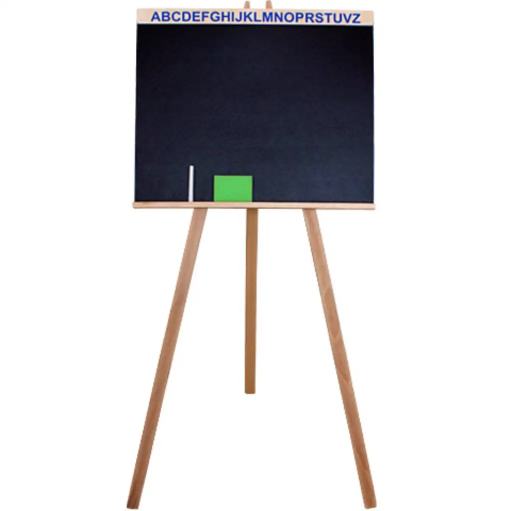 Drevená tabuľa ABC so stojanom