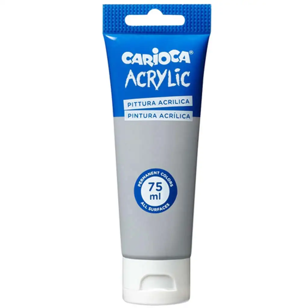 Acrylic 75ml akrylová farba striebornej farby - Carioca