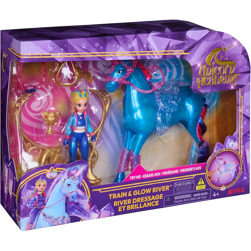 Akadémia jednorožcov: Svietiaci jednorožec River s doplnkami - Spin Master