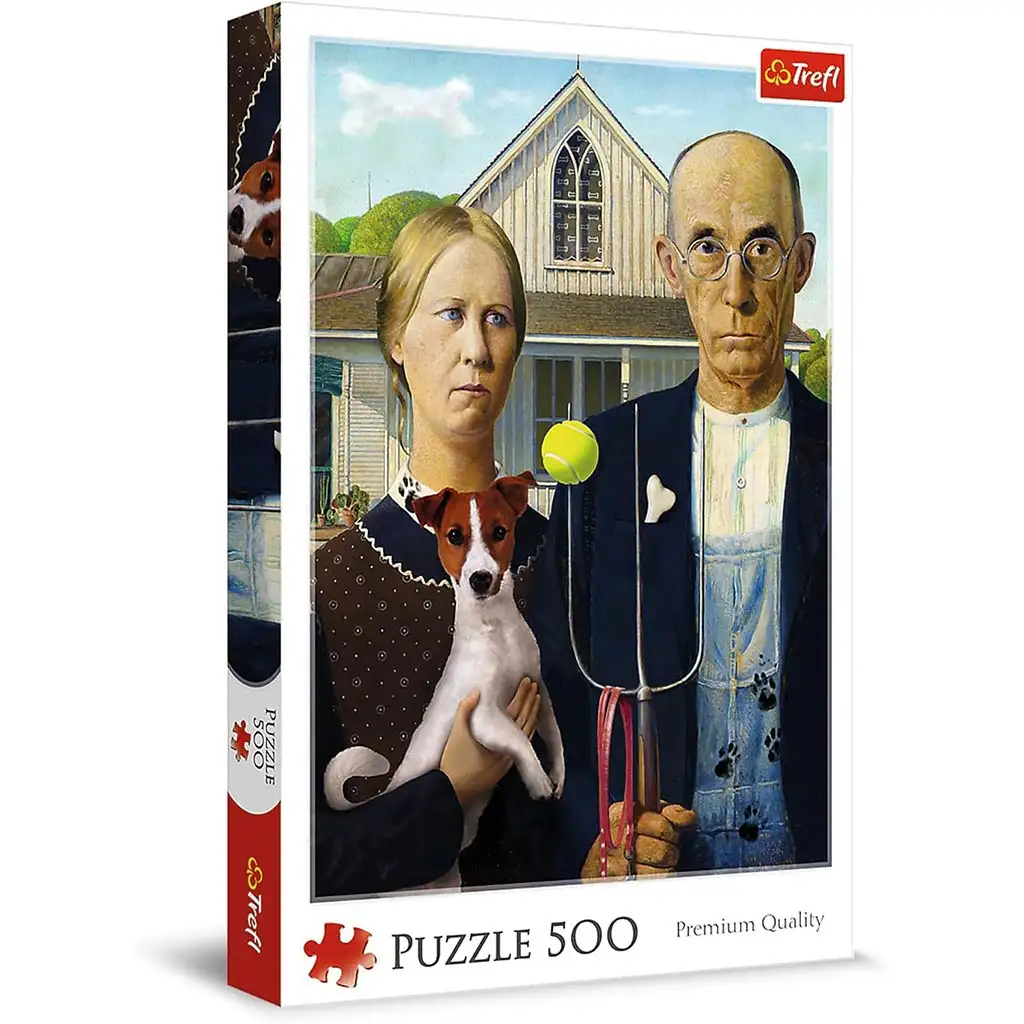 Americký gotický pes edícia 500-dielne puzzle - Trefl