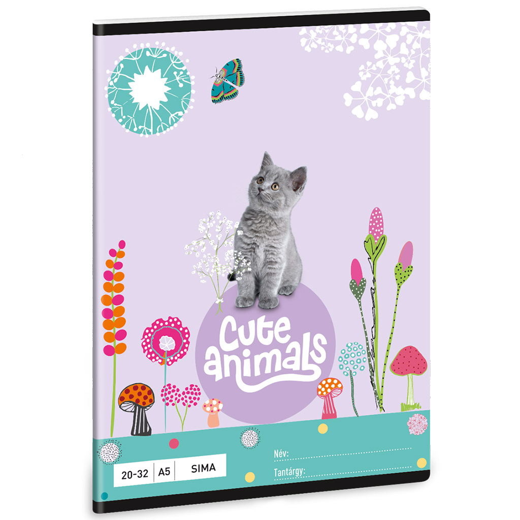 Ars Una: Cute Animals - Mačiatko mačiatko hladký zošit A/5