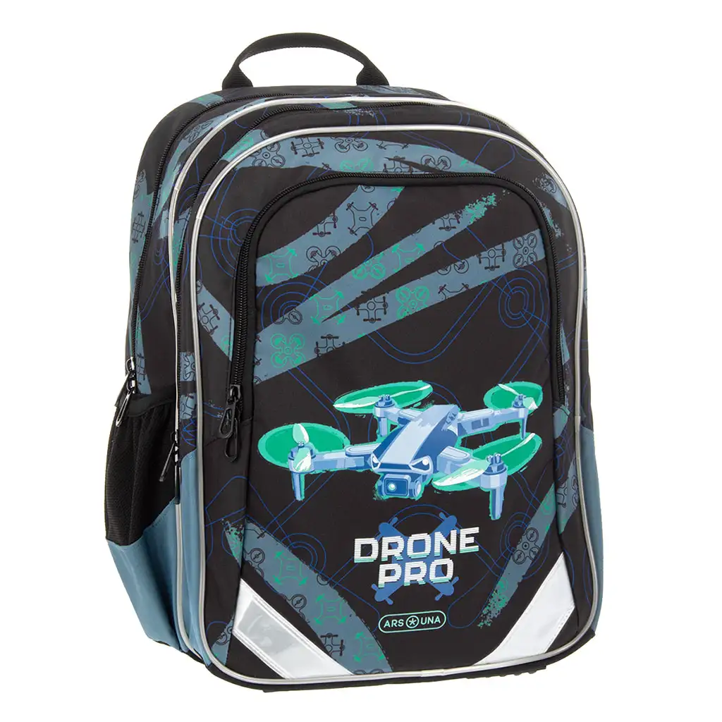 Ars Una: Drone Pro ergo-fit zaoblený školský batoh, ruksak 34x40x21 cm