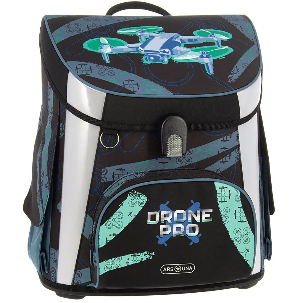 Ars Una: Drone Pro kompaktný ergonomický školský batoh s magnetickým zapínaním, ruksak 33x41x24 cm