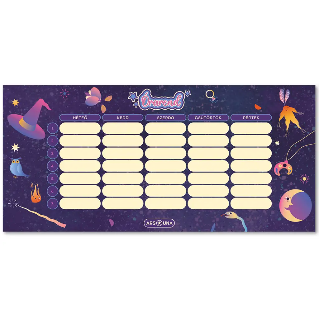 Ars Una: Enchanted čarodejný obojstranný rozvrh hodín