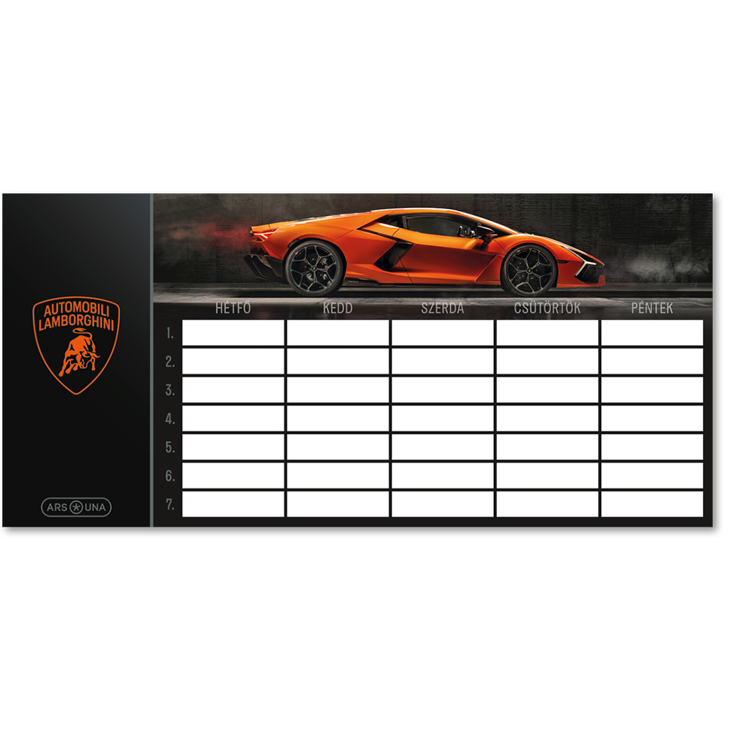 Ars Una: Lamborghini Aventador jednostranný, obojstranný rozvrh hodín