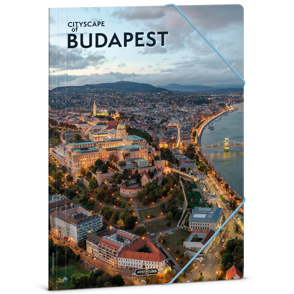 Ars Una: Mapa s gumou A/4 s motívom panorámy Budapešti