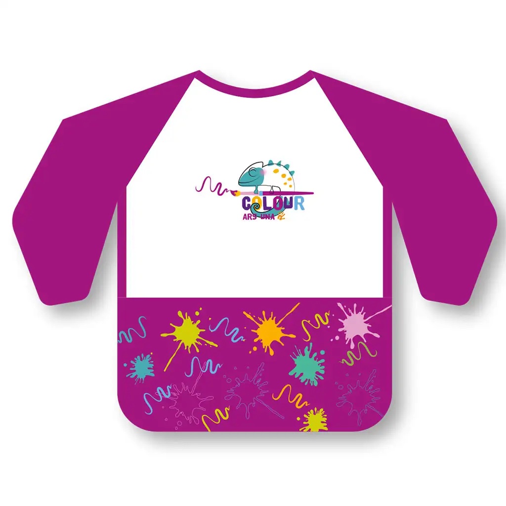 Ars Una: Nepremokavá maliarska zástera s dlhým rukávom - Pink Splash