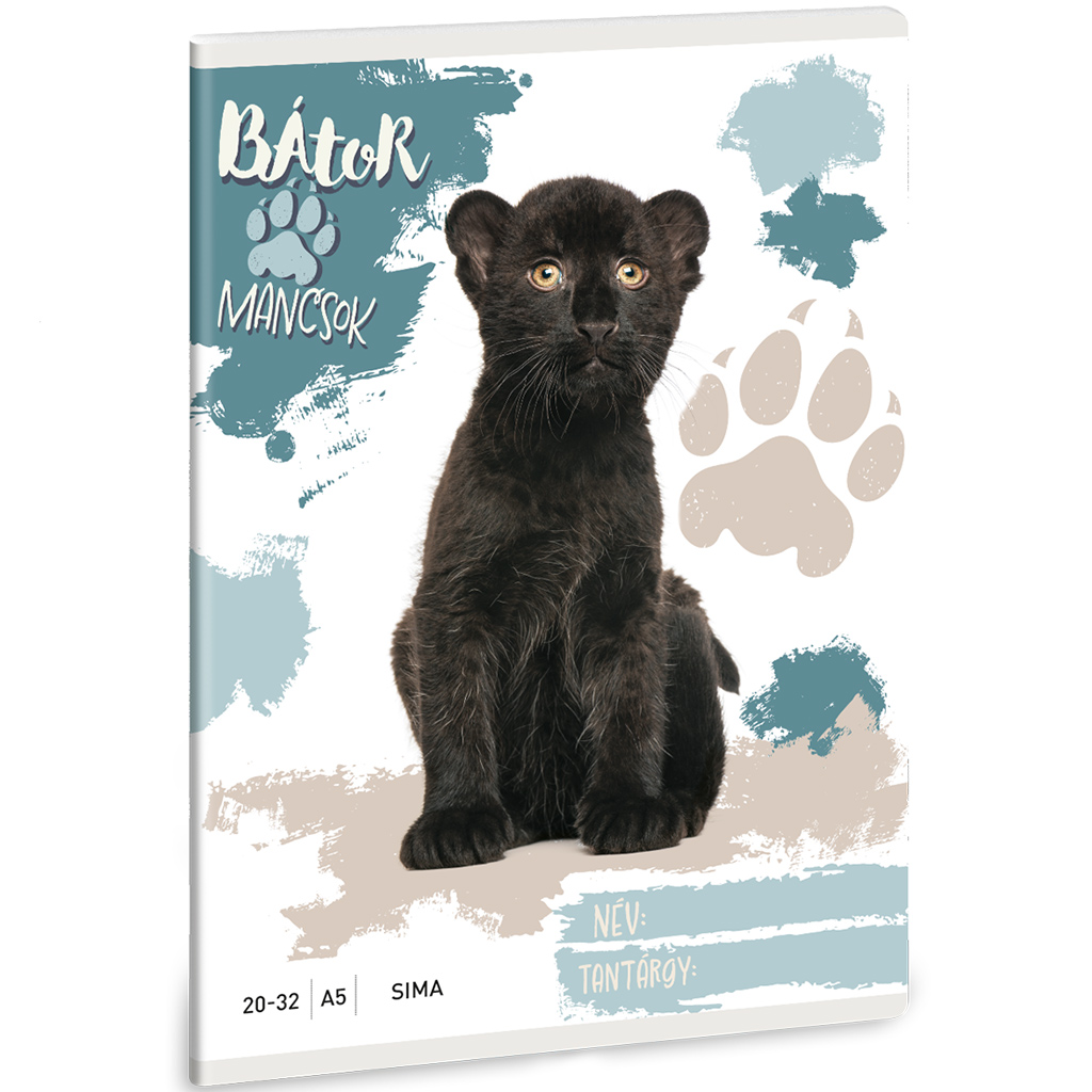 Ars Una: Odvážne labky – Čierny panter, hladký zošit A/5 20-32