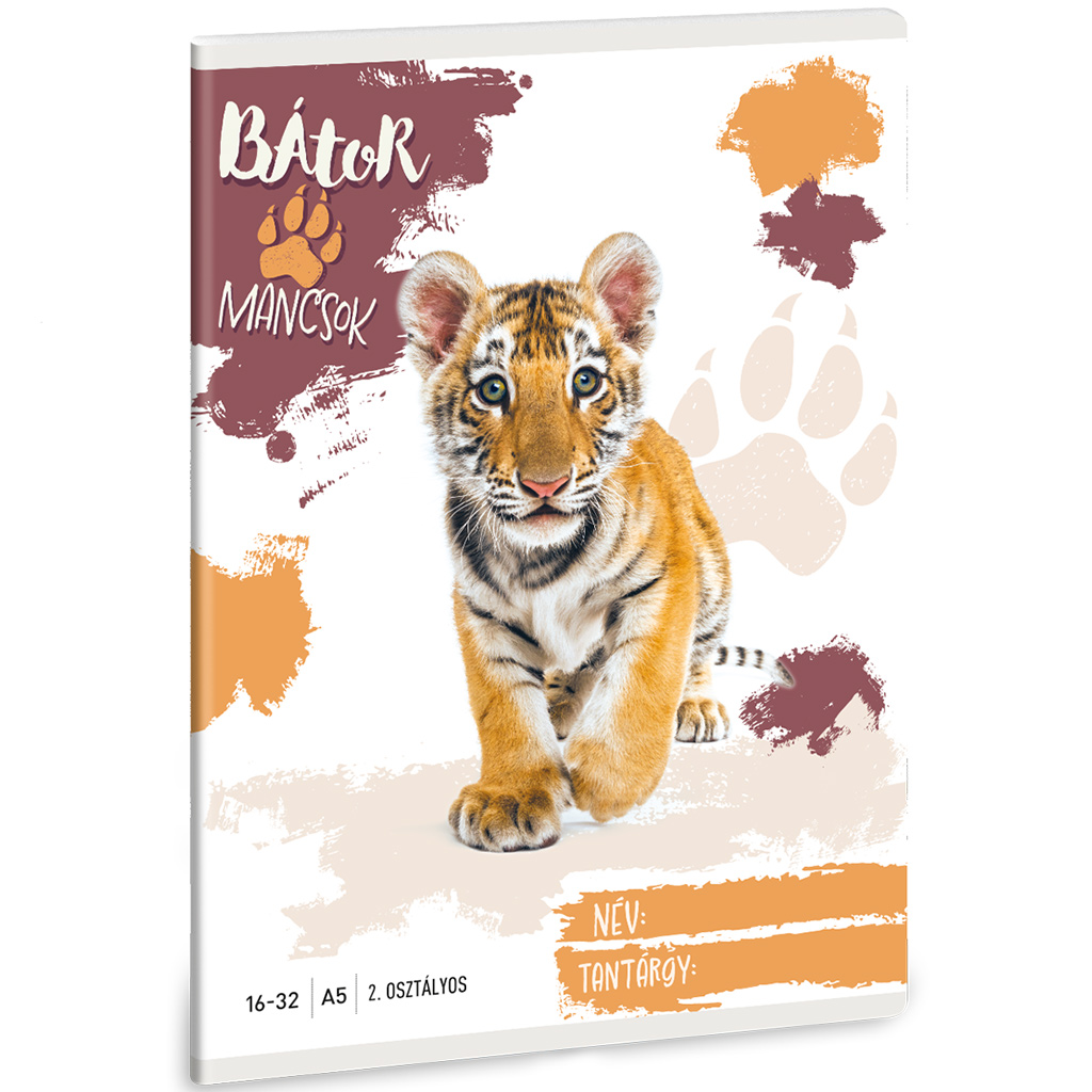 Ars Una: Odvážne labky - Tiger, linajkový zošit pre 2. ročník, A/5, 16-32