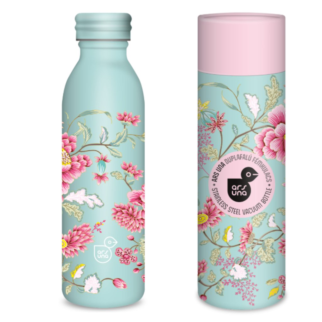 Ars Una Oriental Turquoise dvojstenná kovová fľaša 600 ml