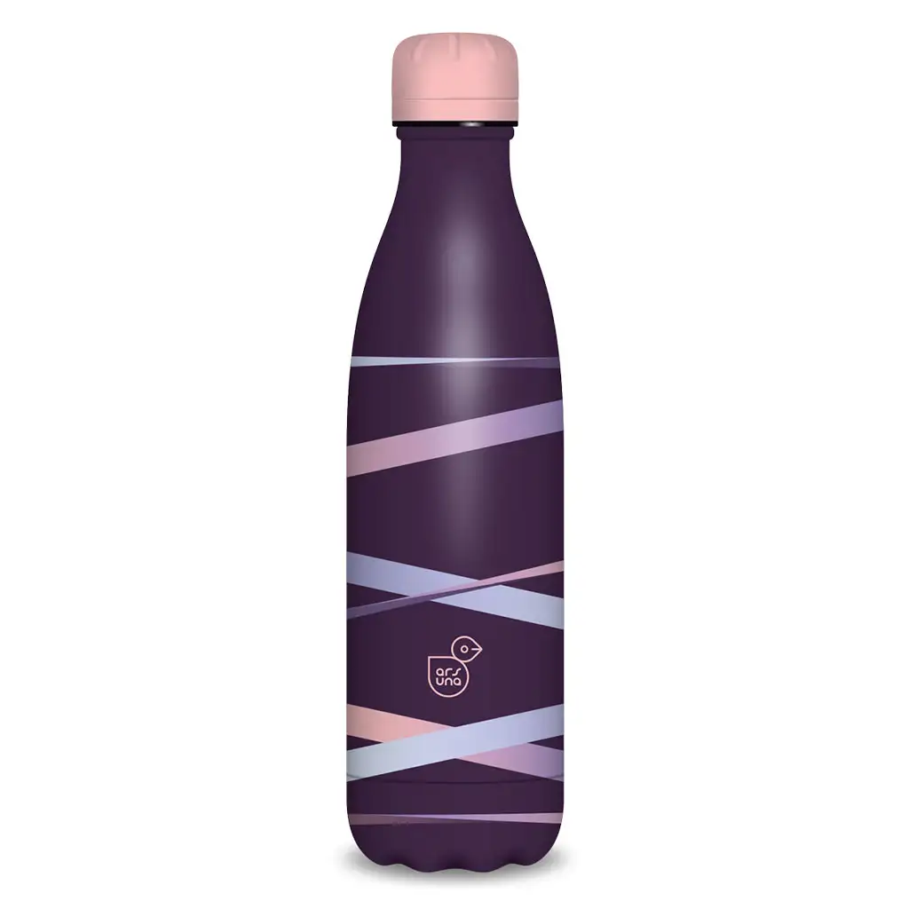 Ars Una: Ribbon purple dvojstenná kovová fľaša 500 ml