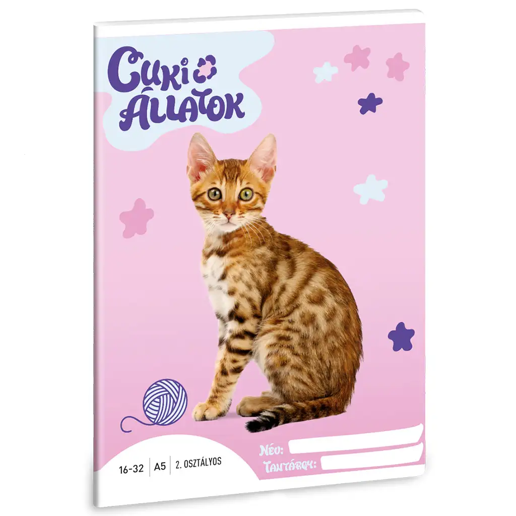 Ars Una: Roztomilé zvieratá - Bengálska mačka 2. ročník linajkový zošit A/5