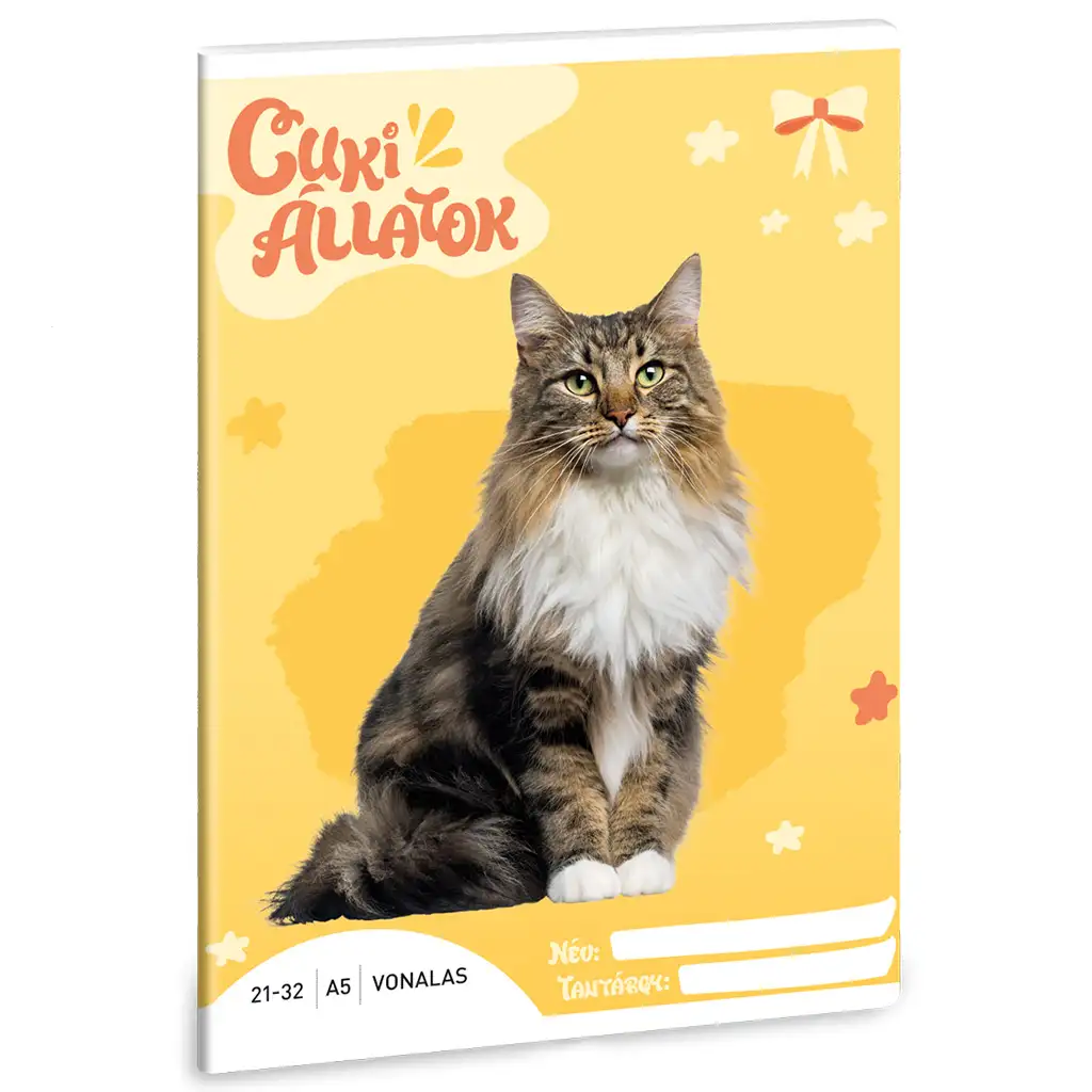 Ars Una: Roztomilé zvieratá - Nórska mačka linajkový zošit A/5