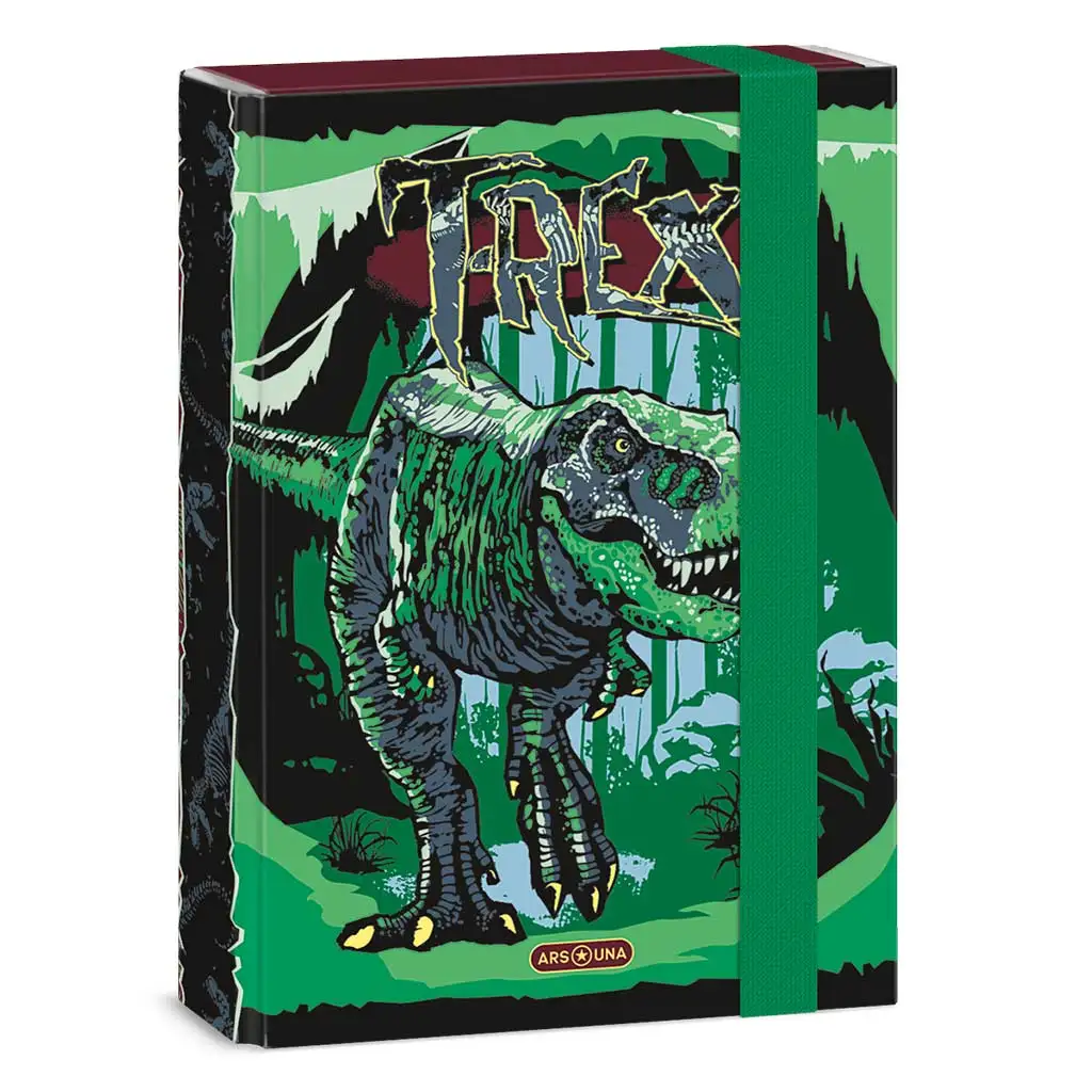Ars Una: T-Rex vzorovaný A5 box na zošity 16x22x3,5 cm