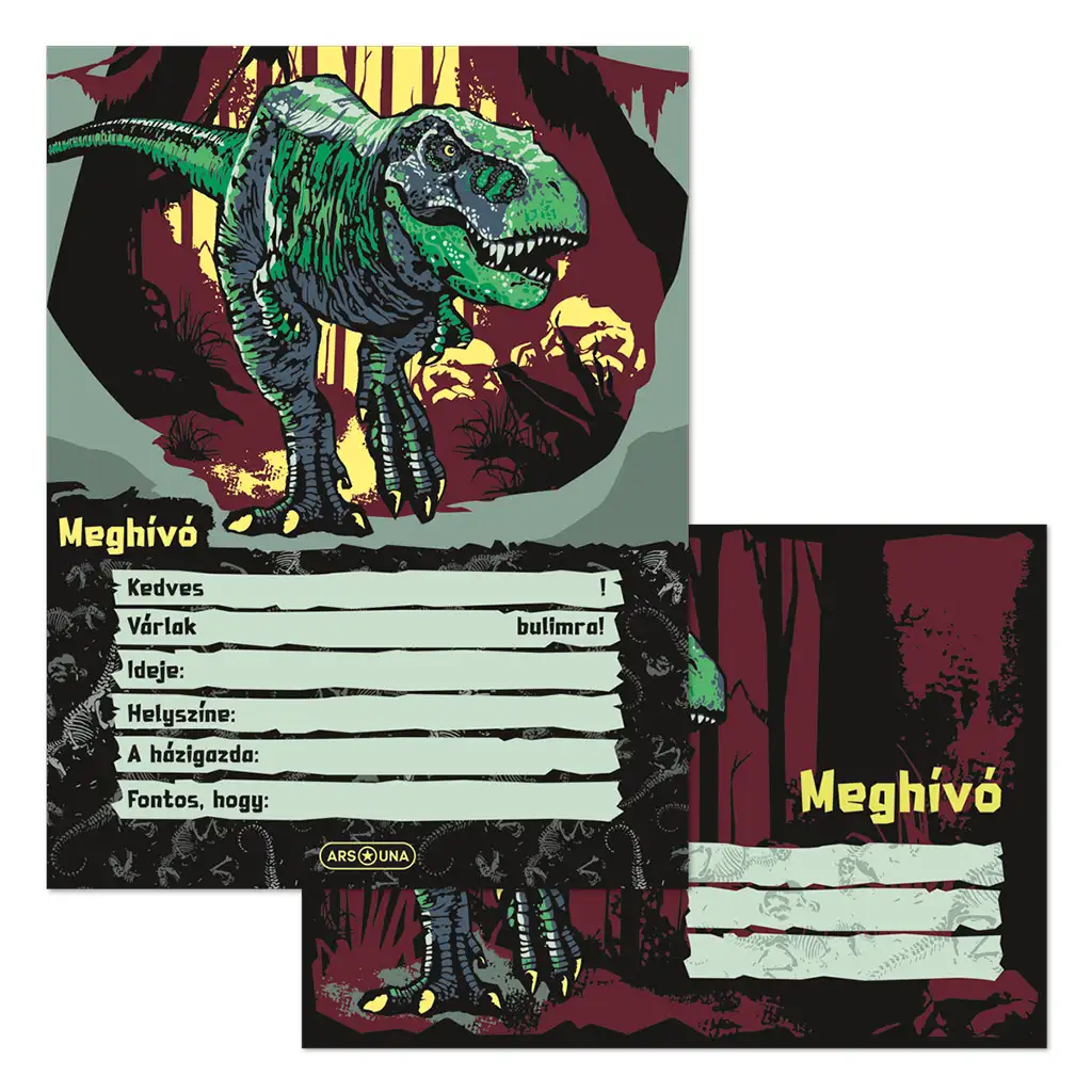 Ars Una: T-rex sada 10 pozvánok s obálkami