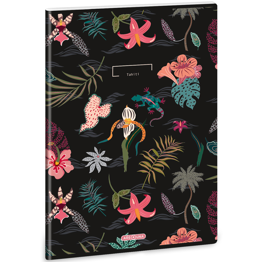 Ars Una: Tahiti extra zošit so štvorcovou sieťou A/4 s uzáverom