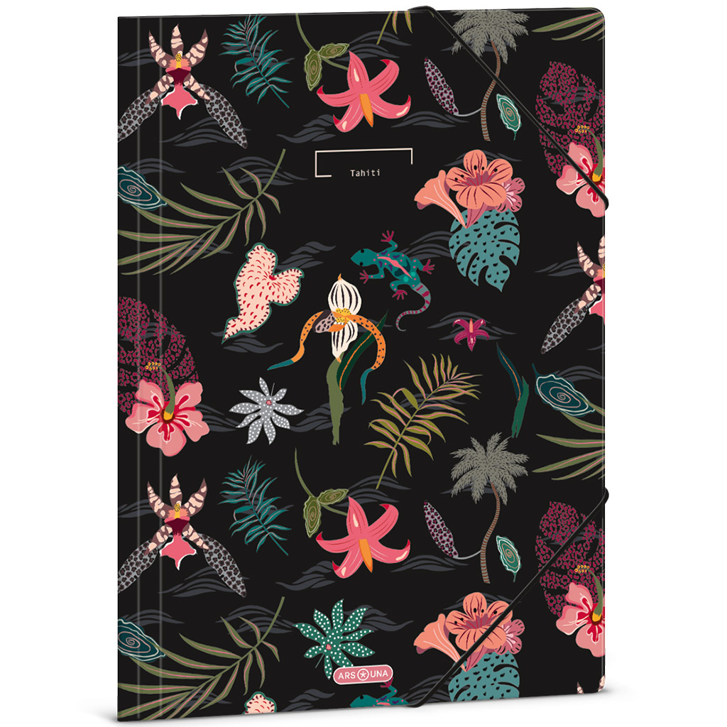 Ars Una: Tahiti kvetinová gumičková doska A4