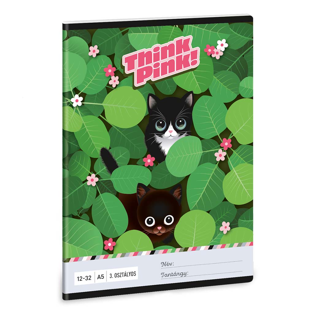 Ars Una: Think Pink A/5 linajkový zošit pre 3. ročník 12-32